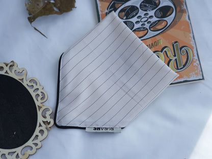 Beige and Black Stripe Bandana